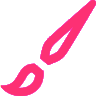 Grafik Pinsel Linienfarbe pink